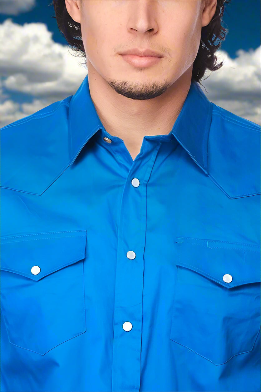 Cattle Drive Ramrod Shirt in Royal Blue by Rodeo Clothing