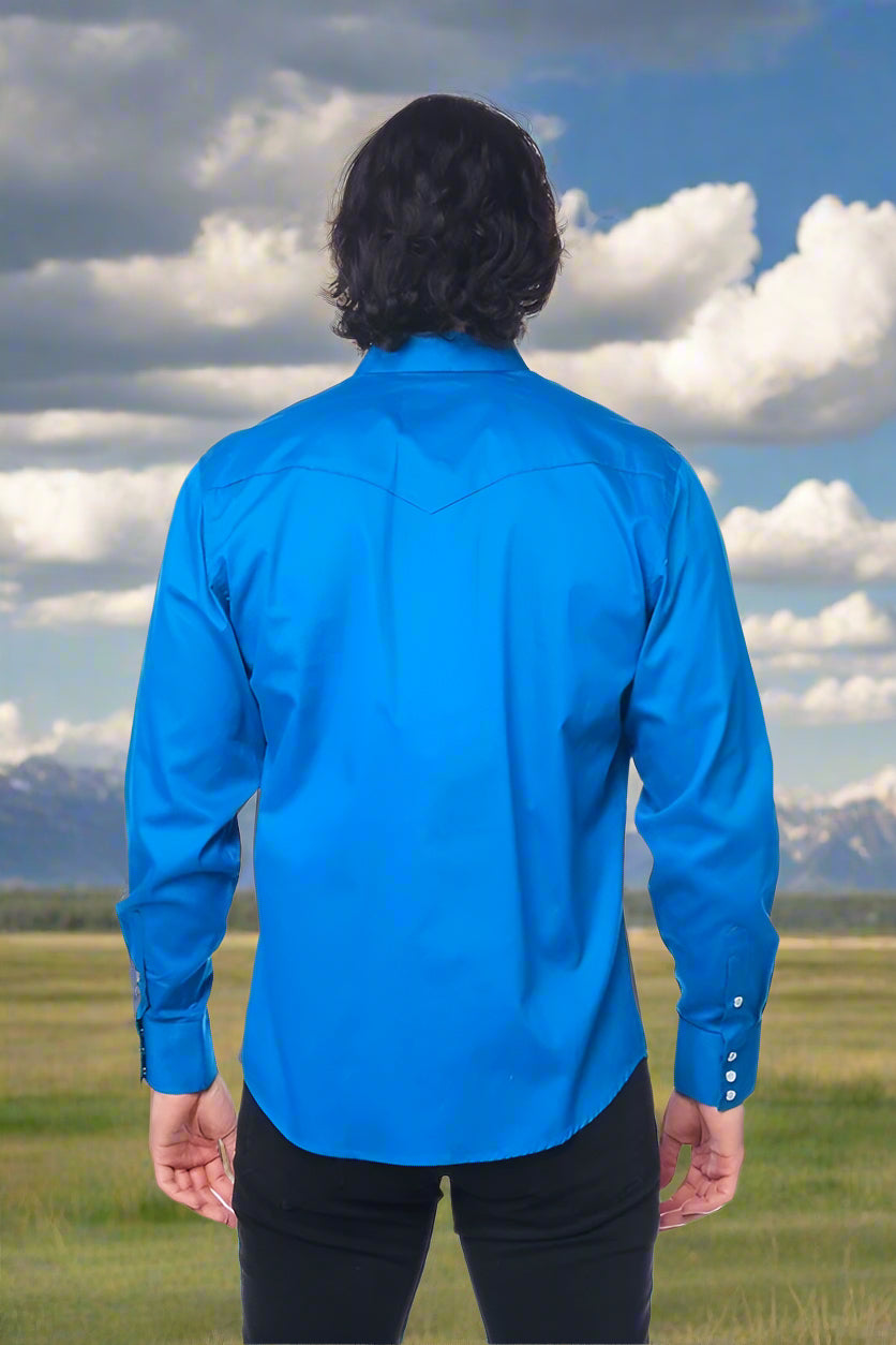 Cattle Drive Ramrod Shirt in Royal Blue by Rodeo Clothing