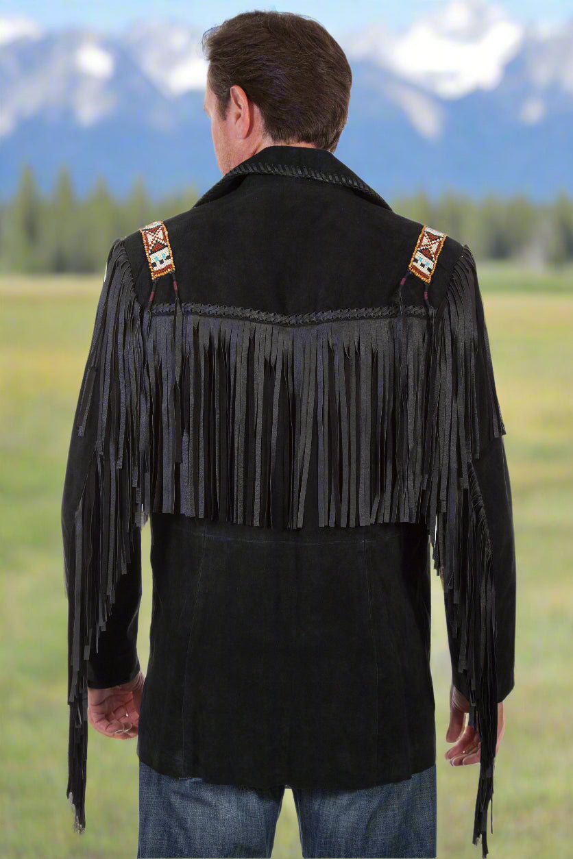 Boar Suede Fringe Leather Jacket