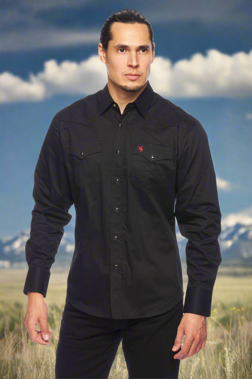 Cattle Drive Ramrod Shirt in Black / Red by Rodeo Clothing