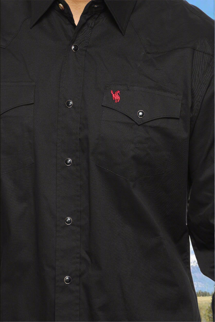 Cattle Drive Ramrod Shirt in Black / Red by Rodeo Clothing