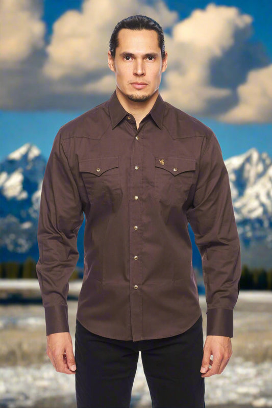 Cattle Drive Ramrod Shirt in Brown by Rodeo Clothing