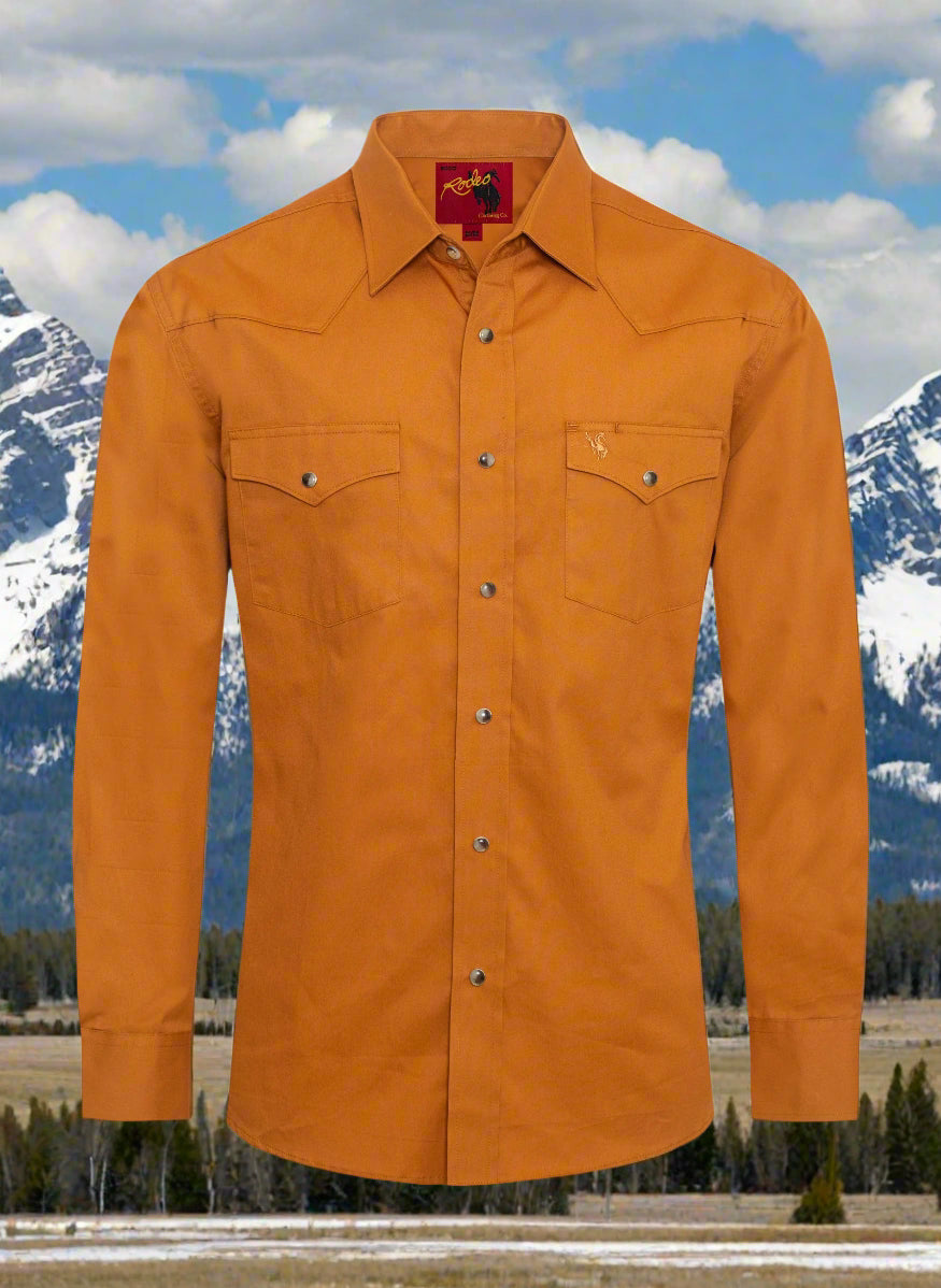 Cattle Drive Ramrod Shirt in Cognac by Rodeo Clothing