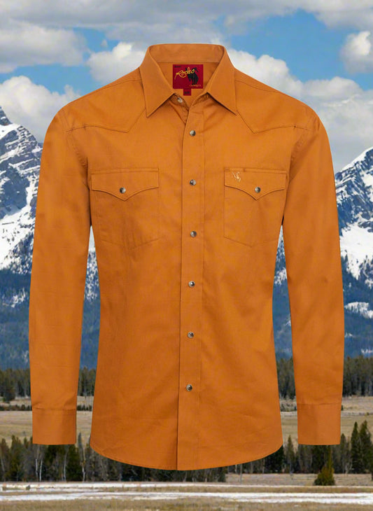 Cattle Drive Ramrod Shirt in Cognac by Rodeo Clothing
