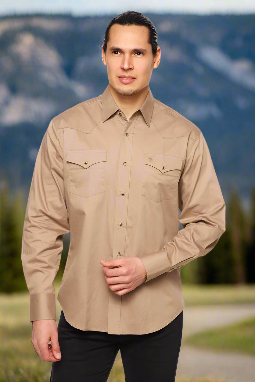 Cattle Drive Ramrod Shirt in Khaki by Rodeo Clothing