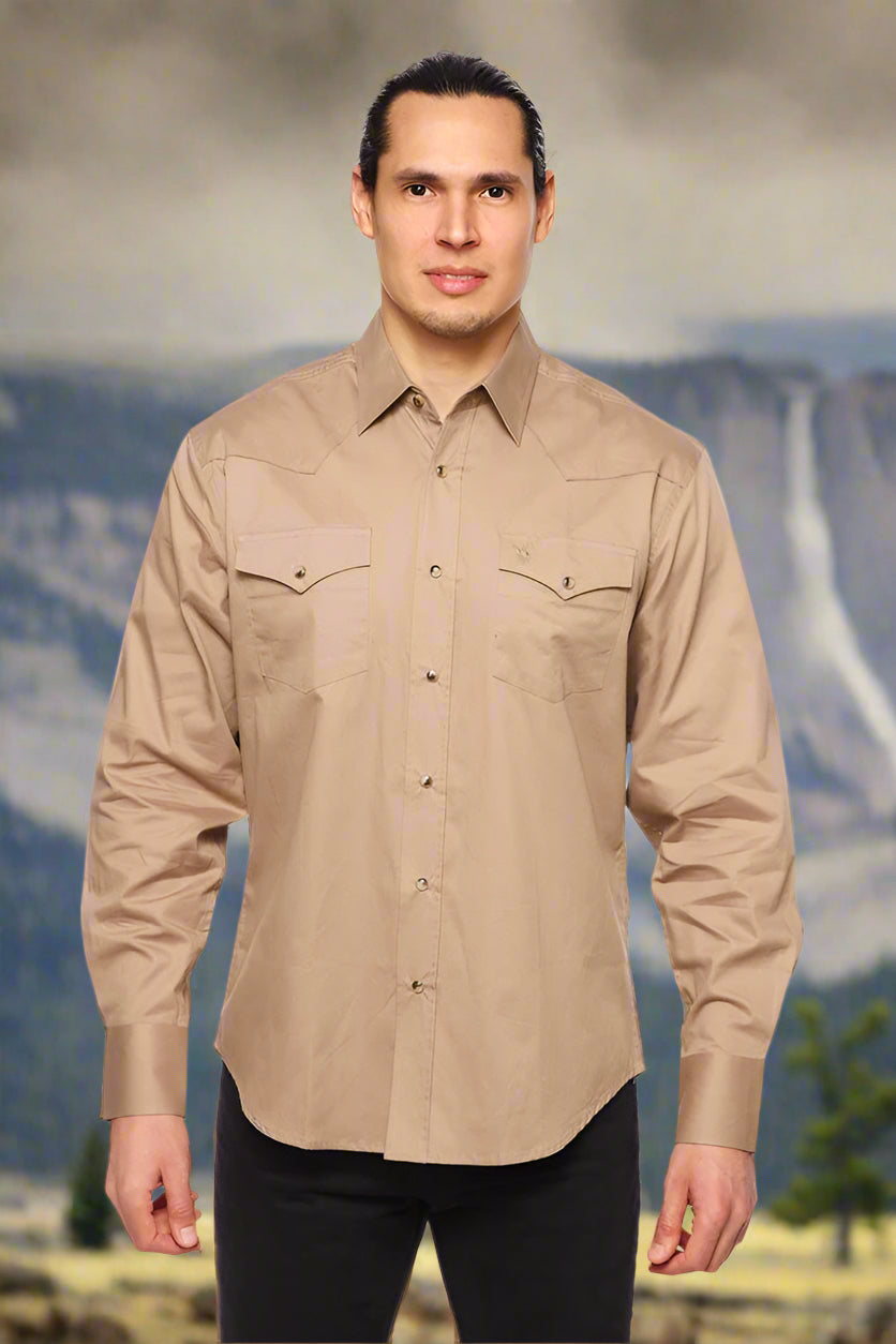 Cattle Drive Ramrod Shirt in Khaki by Rodeo Clothing