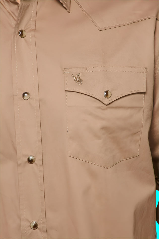 Cattle Drive Ramrod Shirt in Khaki by Rodeo Clothing