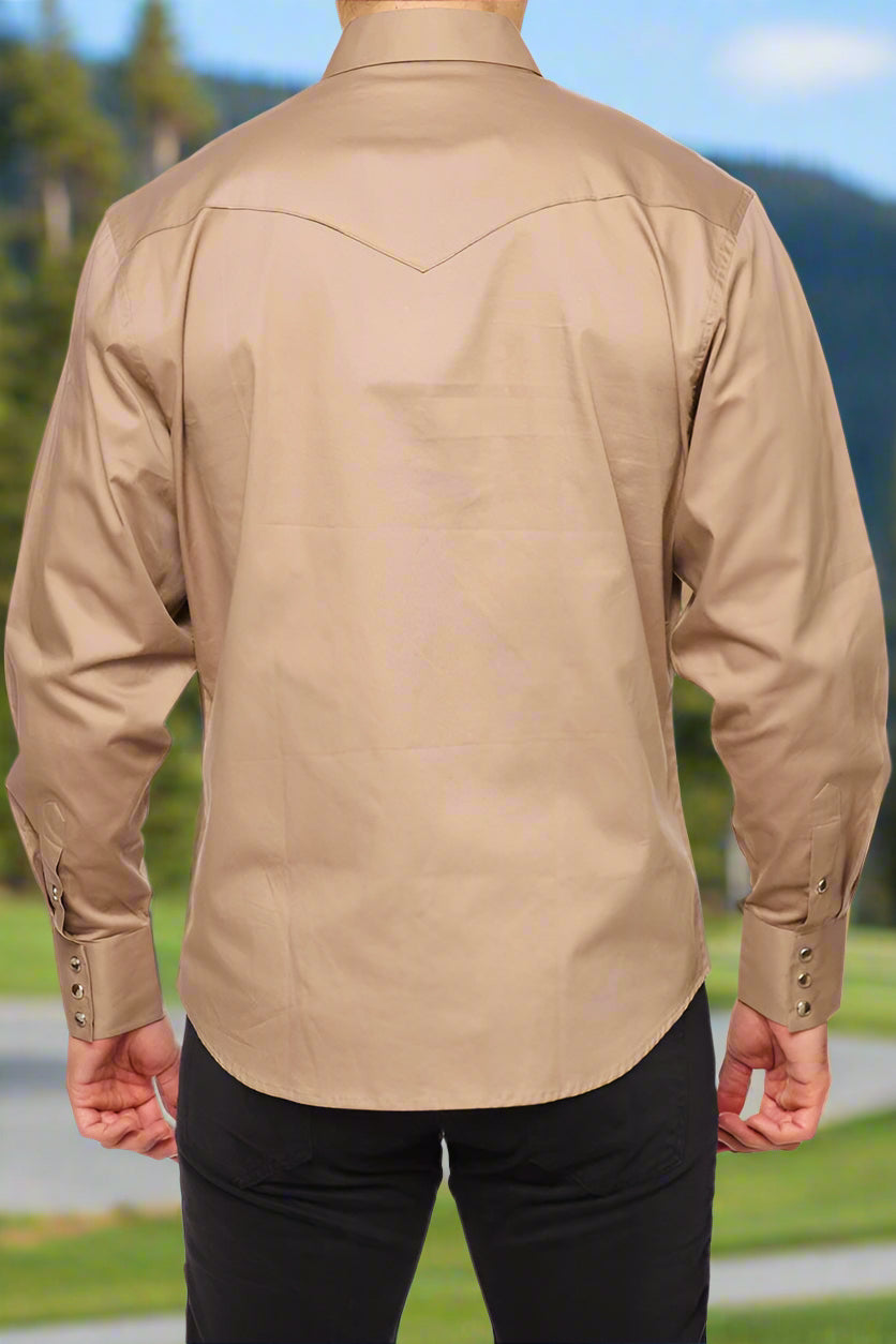 Cattle Drive Ramrod Shirt in Khaki by Rodeo Clothing
