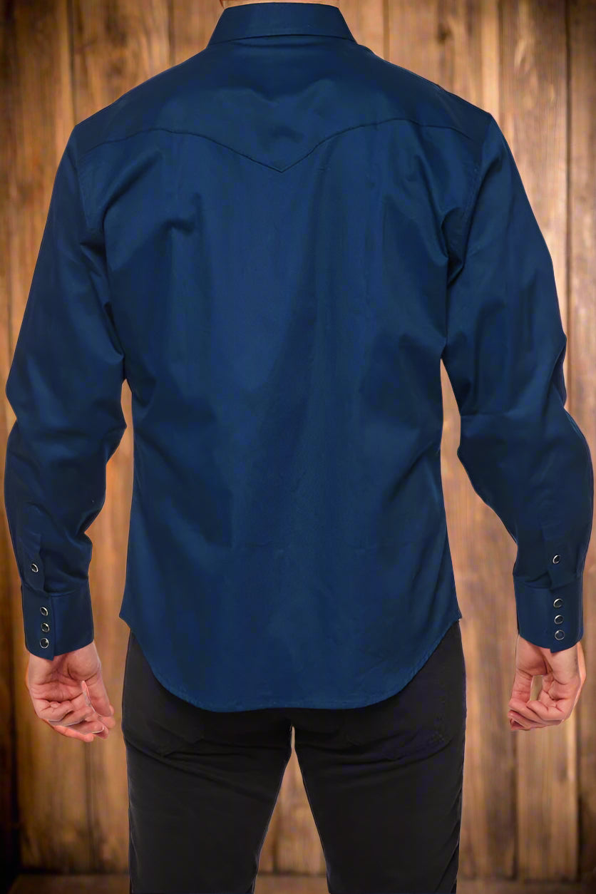 Cattle Drive Ramrod Shirt in Navy Blue by Rodeo Clothing