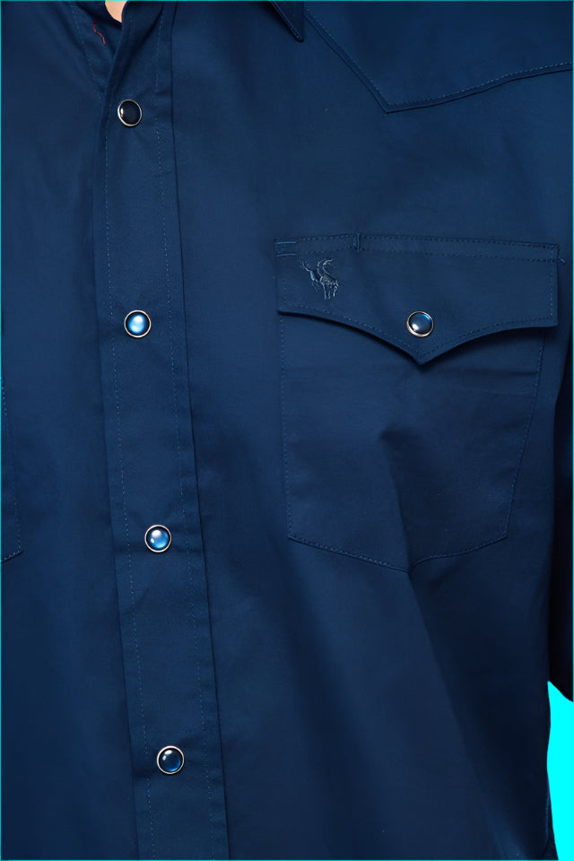 Cattle Drive Ramrod Shirt in Navy Blue by Rodeo Clothing