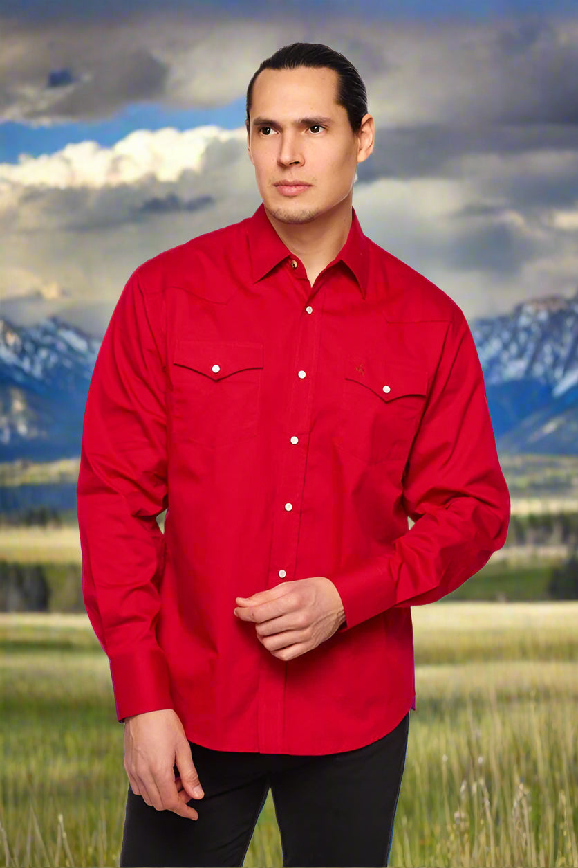 Cattle Drive Ramrod Shirt in Red by Rodeo Clothing