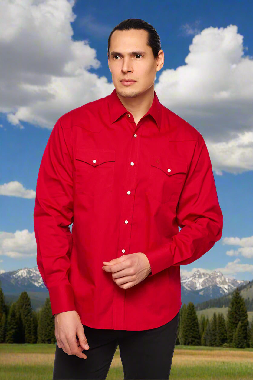 Cattle Drive Ramrod Shirt in Red by Rodeo Clothing