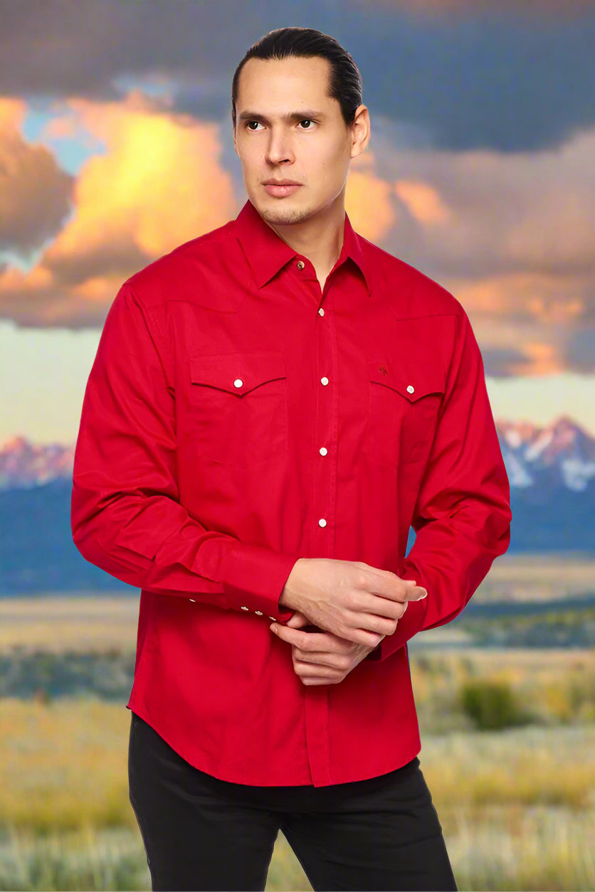 Cattle Drive Ramrod Shirt in Red by Rodeo Clothing