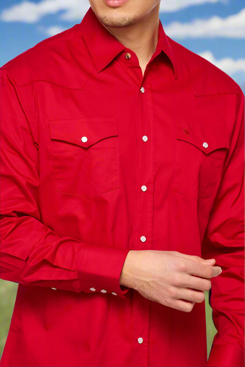 Cattle Drive Ramrod Shirt in Red by Rodeo Clothing