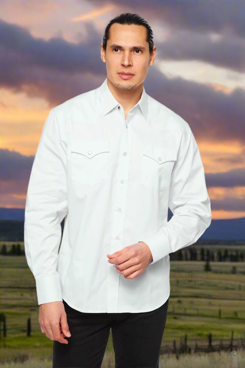 Cattle Drive Ramrod Shirt in White by Rodeo Clothing
