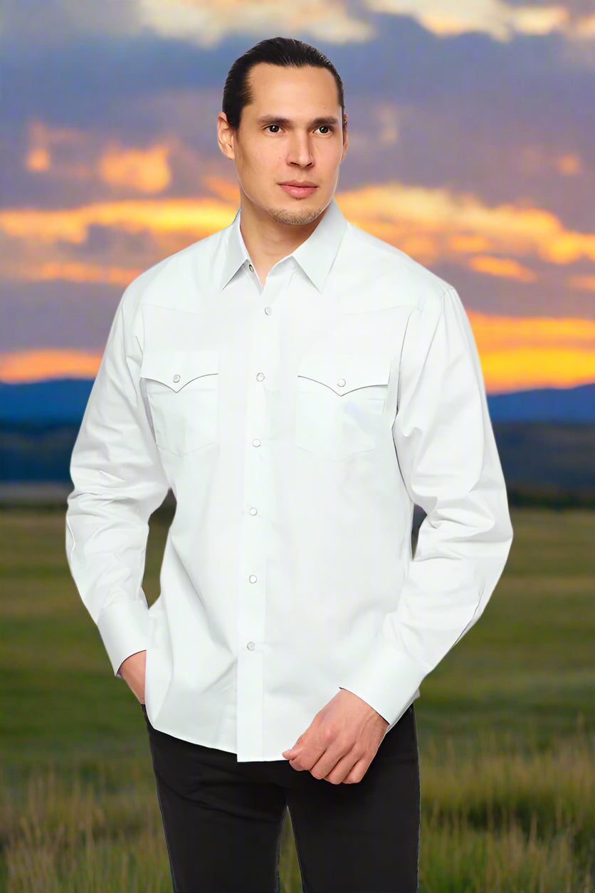 Cattle Drive Ramrod Shirt in White by Rodeo Clothing