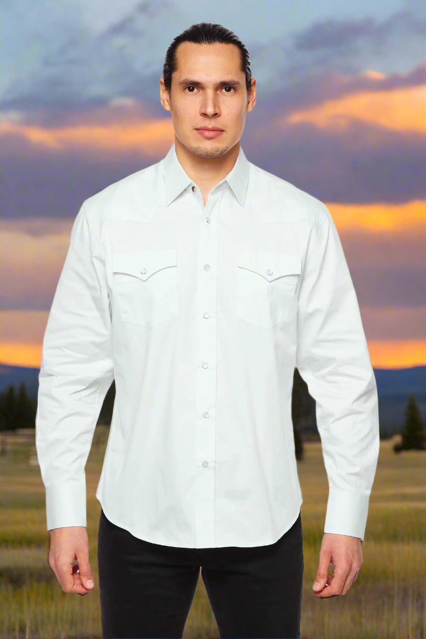 Cattle Drive Ramrod Shirt in White by Rodeo Clothing