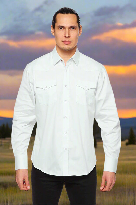 Cattle Drive Ramrod Shirt in White by Rodeo Clothing