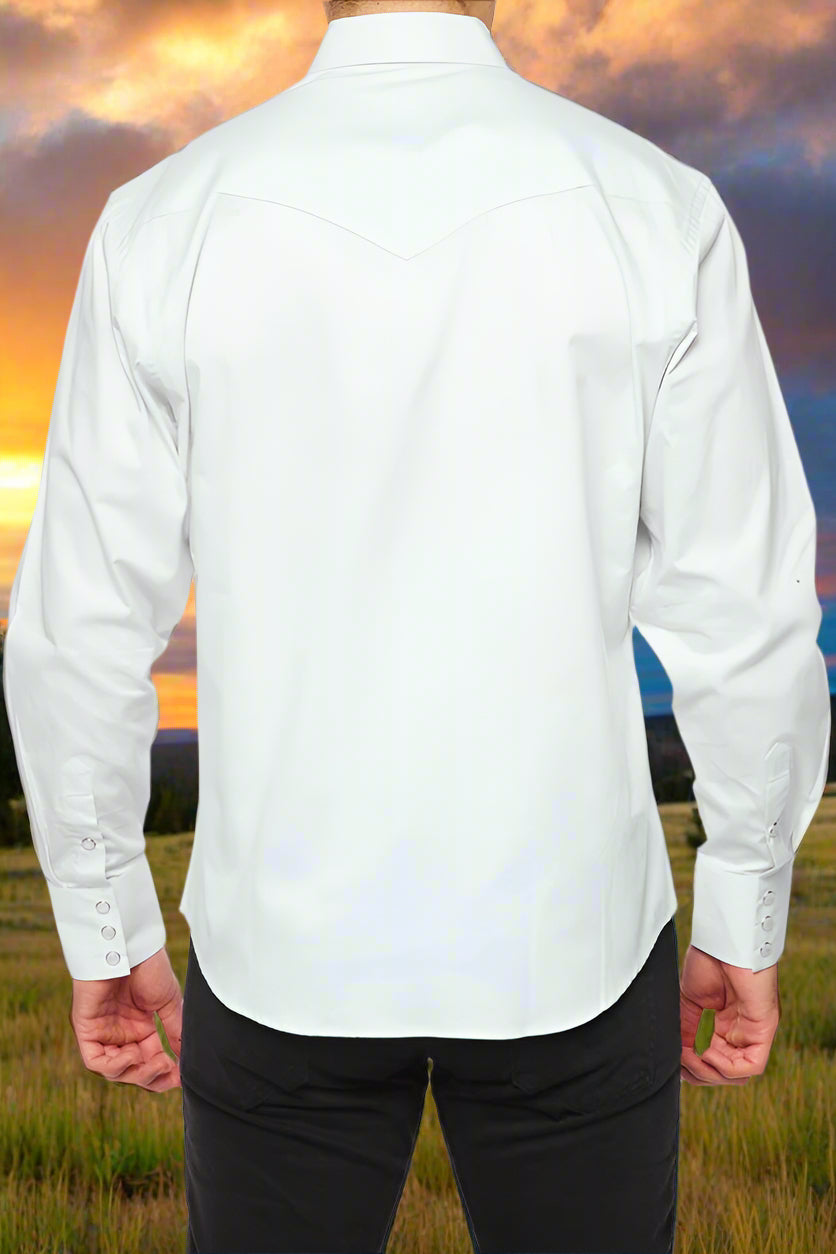 Cattle Drive Ramrod Shirt in White by Rodeo Clothing