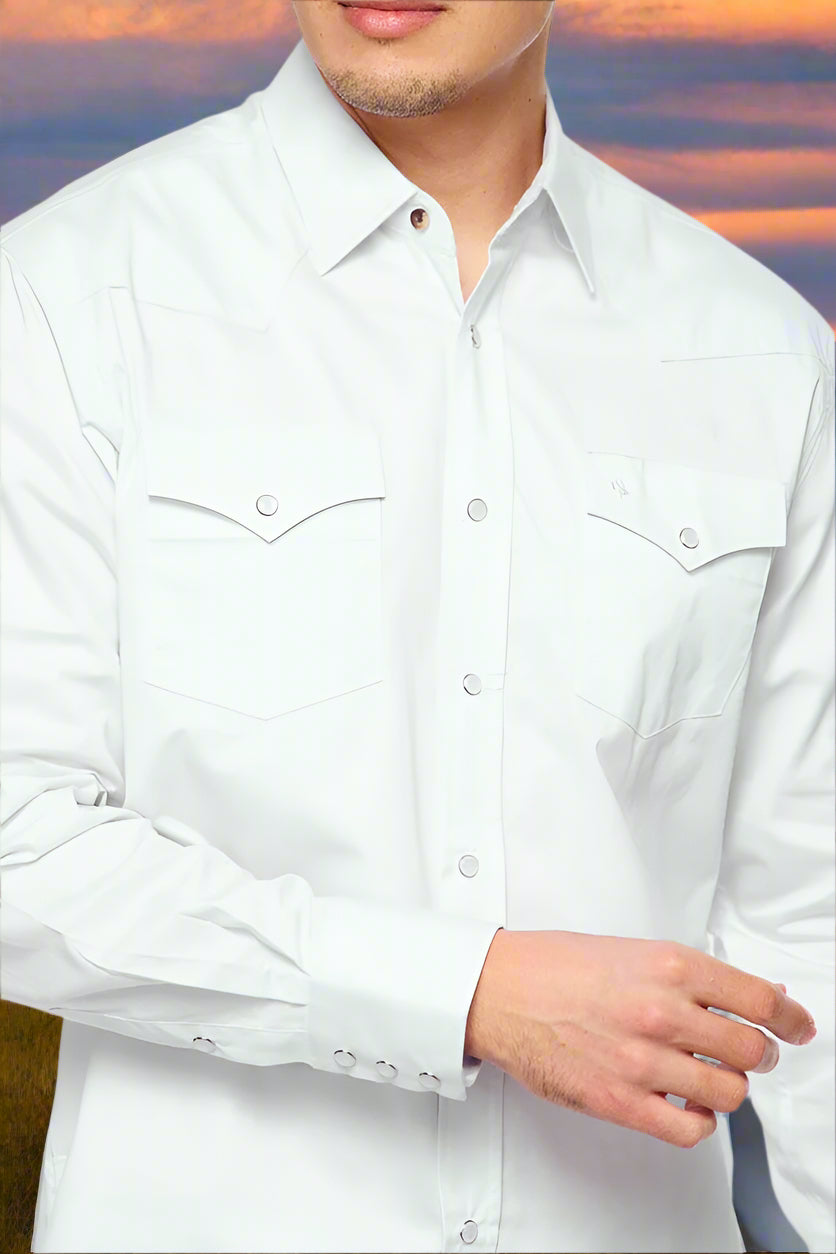 Cattle Drive Ramrod Shirt in White by Rodeo Clothing