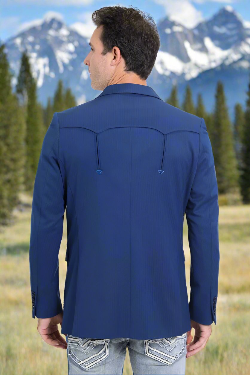 Mens Western Blue Blazer