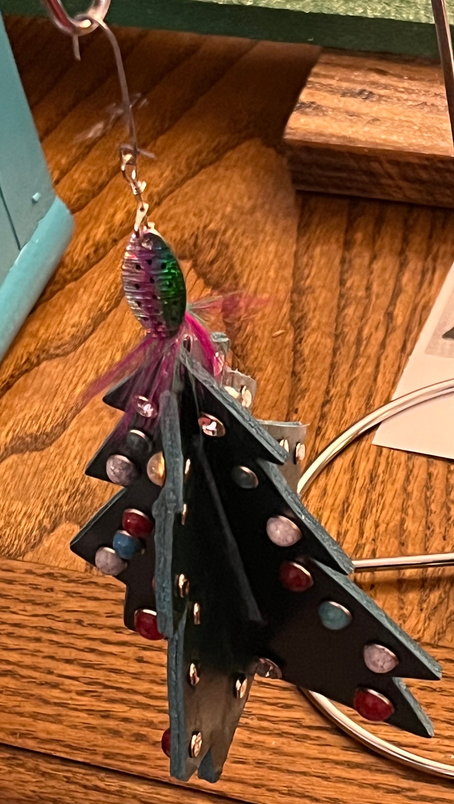 Leather Fisherman's Christmas Ornament