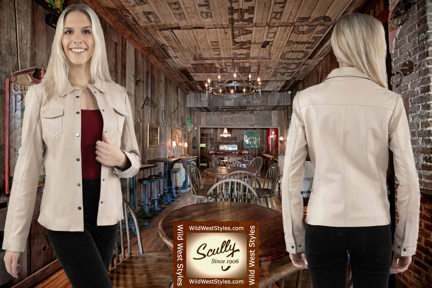 Vanilla Lamb Leather Ladies Jacket