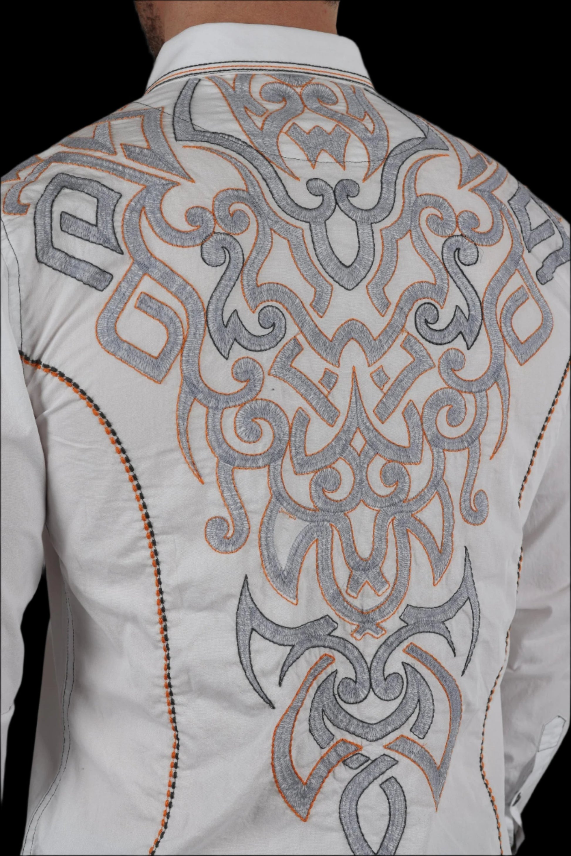 Vintage Washed 2 Tone Embroidered Shirt