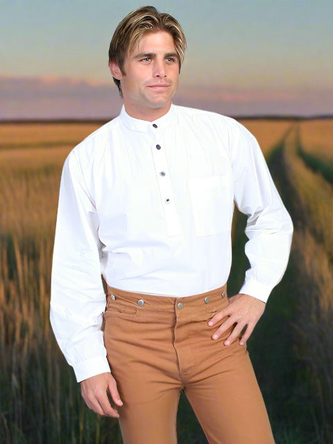 100% Cotton Classic Lightweight Pullover White Shirt