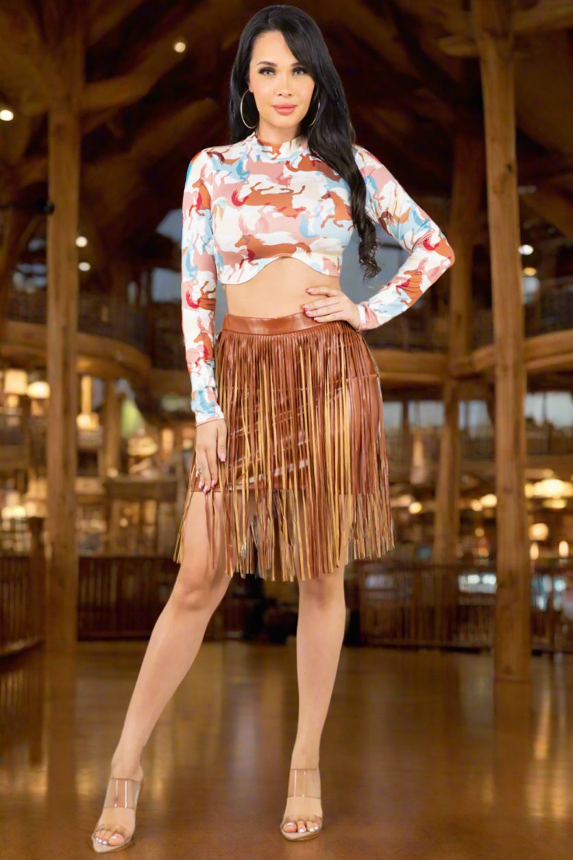 Remuda Crop Top with Long Sleeves