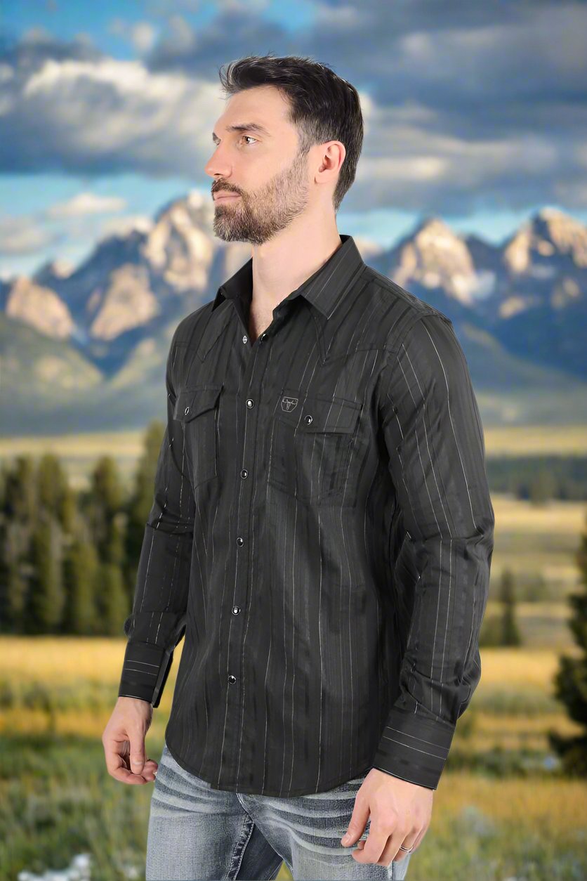 Mens Western Long Sleeve Shirt by Platini