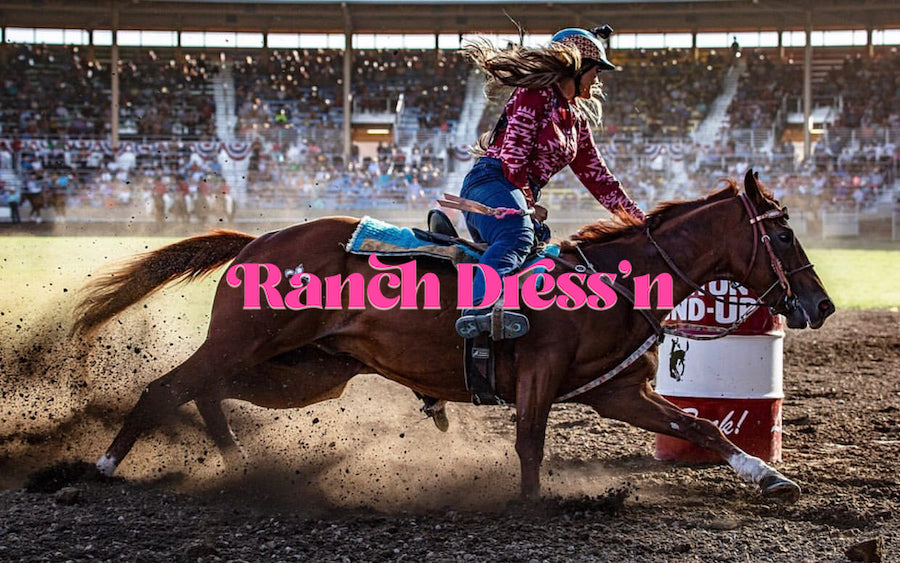 Hot Pink Rodeo Performance Shirt by Fallon Taylor's Ranch Dress'n in Size XS, S, M, L, XL, 2XL, 3XL