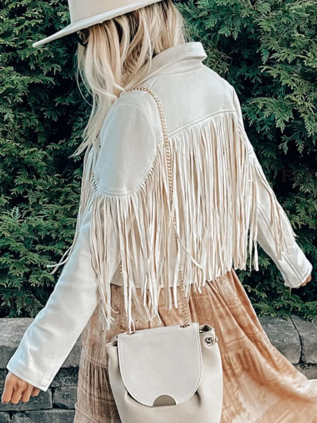 Fringe Open Front Cropped Jacket