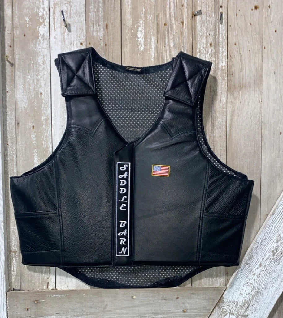 Leather Bull Riding Vest by Saddle Barn