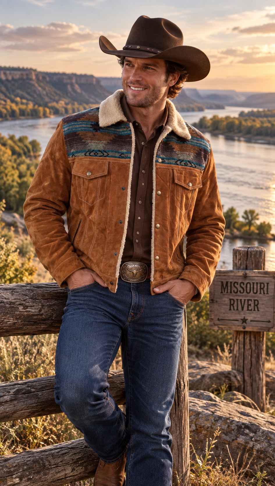 Rugged Leather Coat