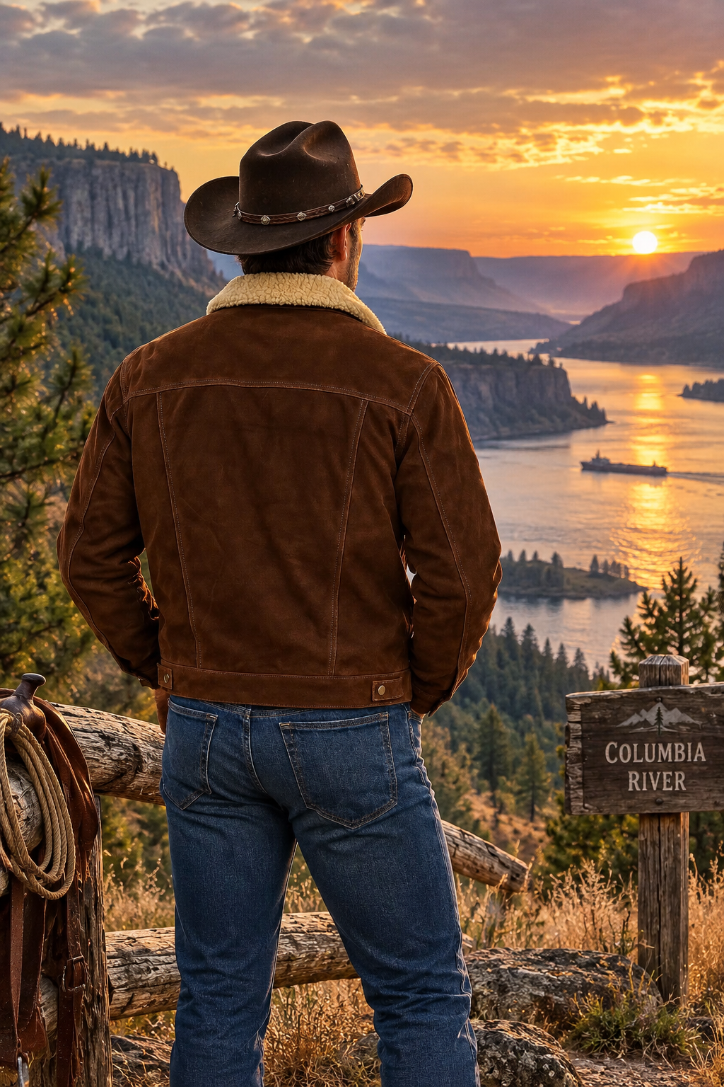 Rugged Leather Coat