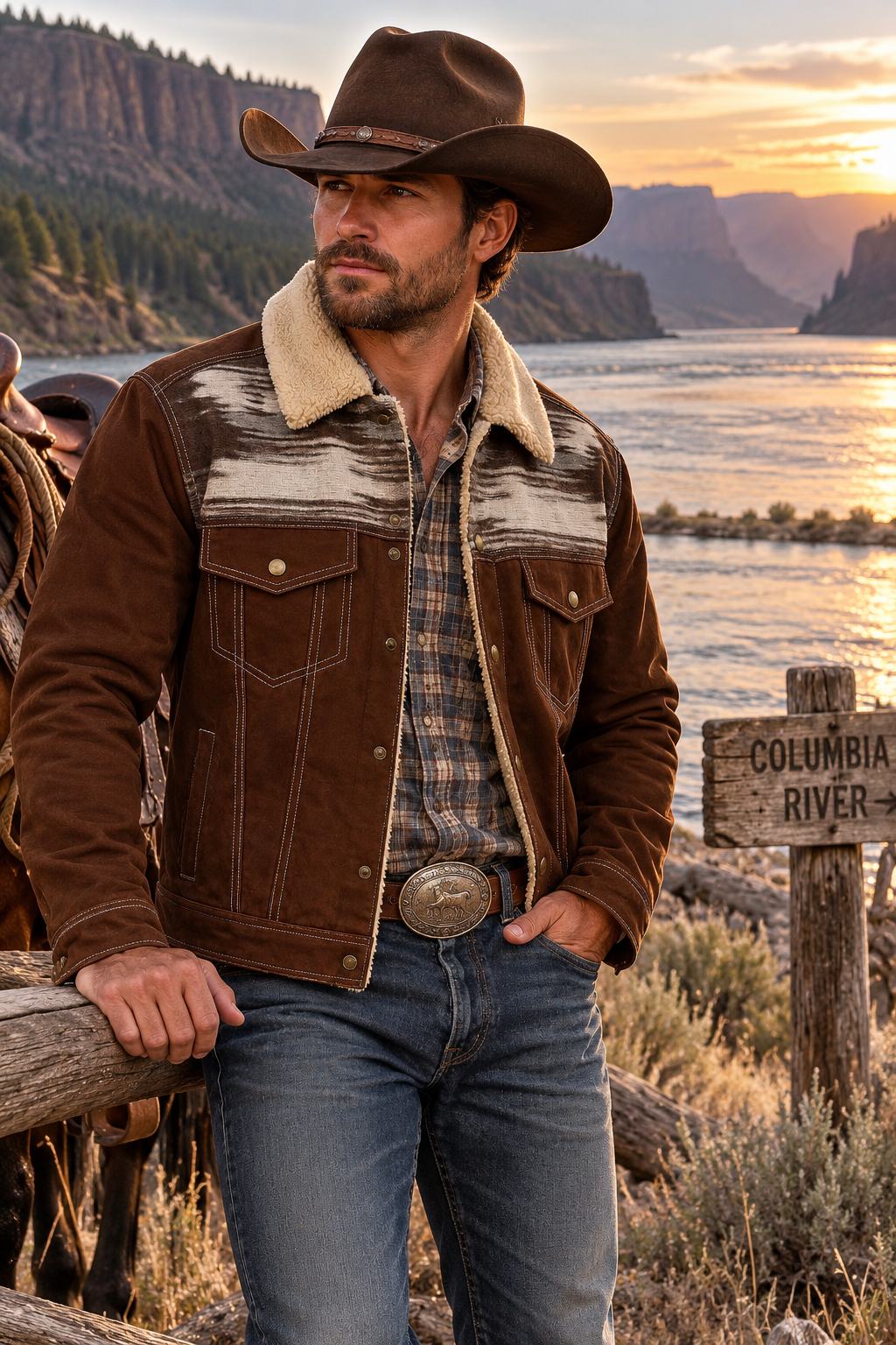 Rugged Leather Coat