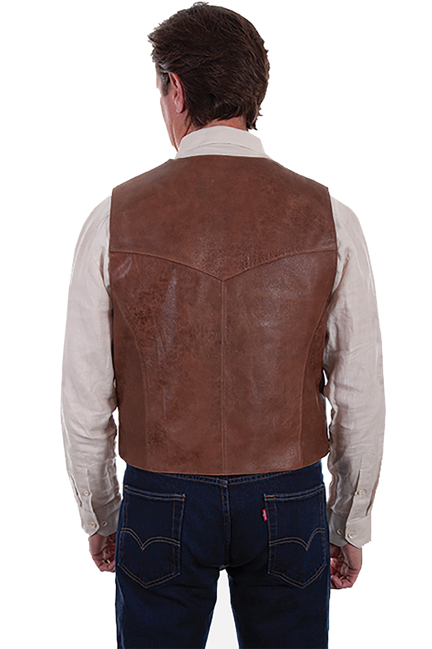 Brown Lambskin Leather Vest by Scully in Size S, M, L, XL, 2X, 3X, 4X, or 5X