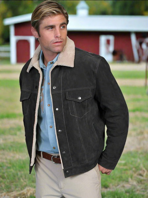 Wyoming Cowboy Boar Suede Jacket by Scully in 3 Color Choices in Size S, M, L, XL, 2X, 3X, or 4X