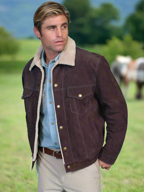 Wyoming Cowboy Boar Suede Jacket by Scully in 3 Color Choices in Size S, M, L, XL, 2X, 3X, or 4X