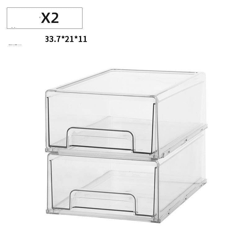 Refrigerator Fresh Keeping Storage Boxes Transparent L 2PCS