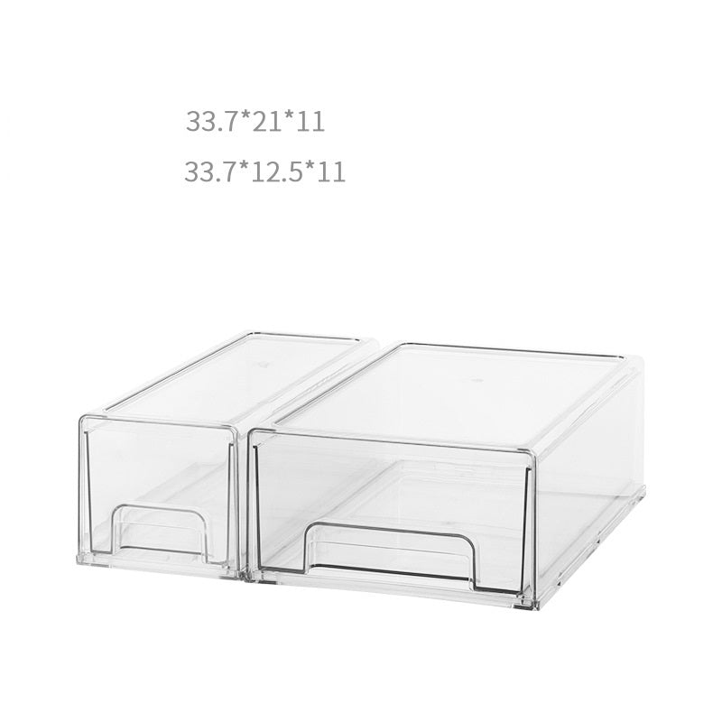 Refrigerator Fresh Keeping Storage Boxes Transparent S & L 1set