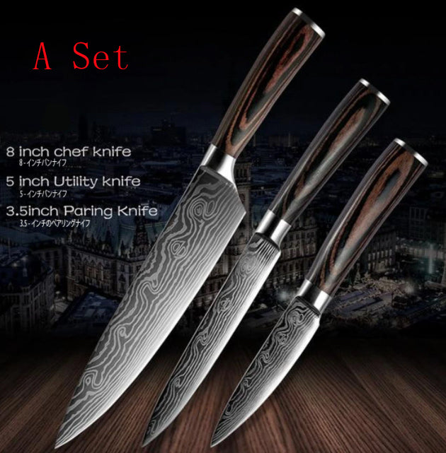 Chef Knives Kitchen Knives Cleaver and Slicing Knives A Set