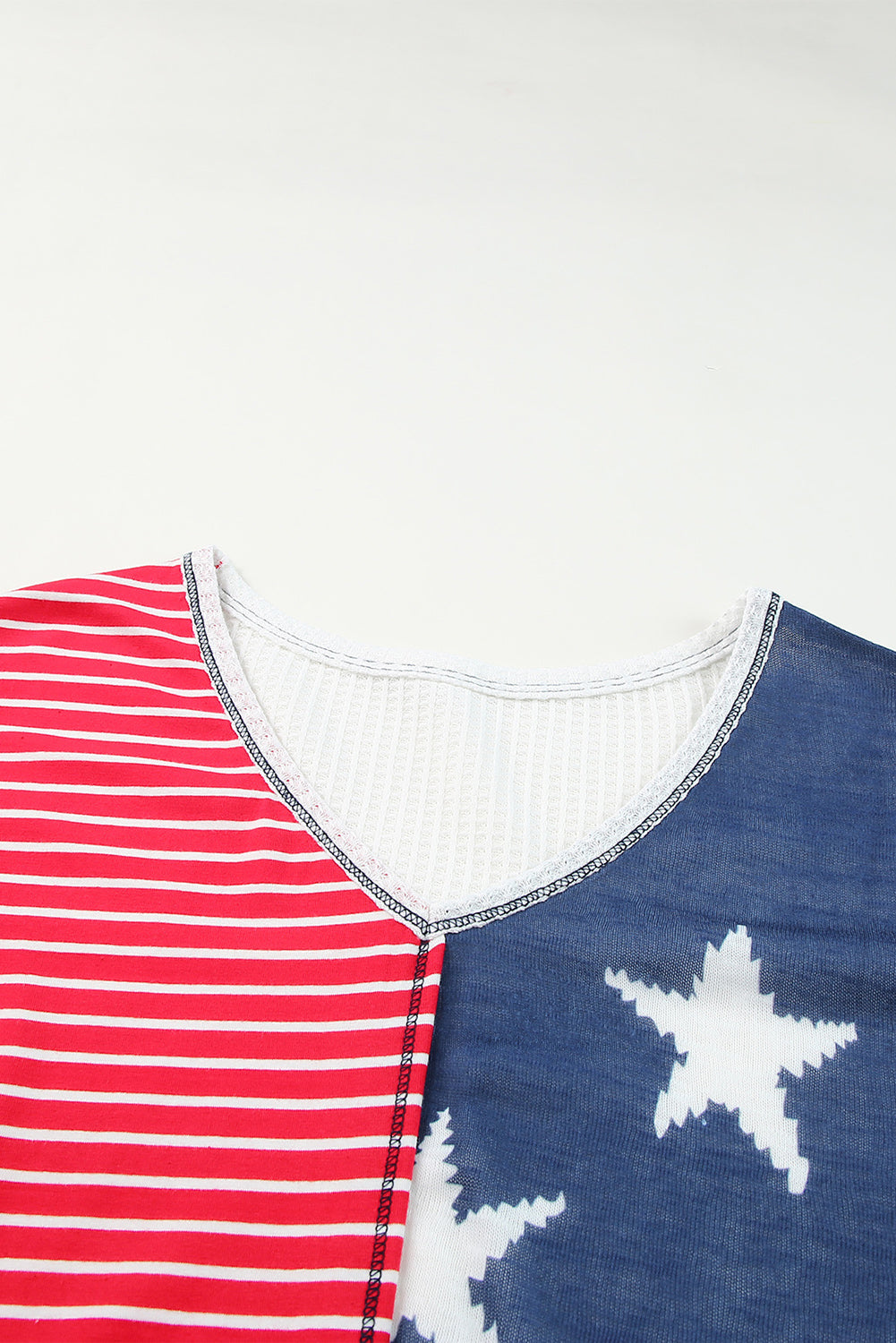 Star and Stripe V-Neck Top