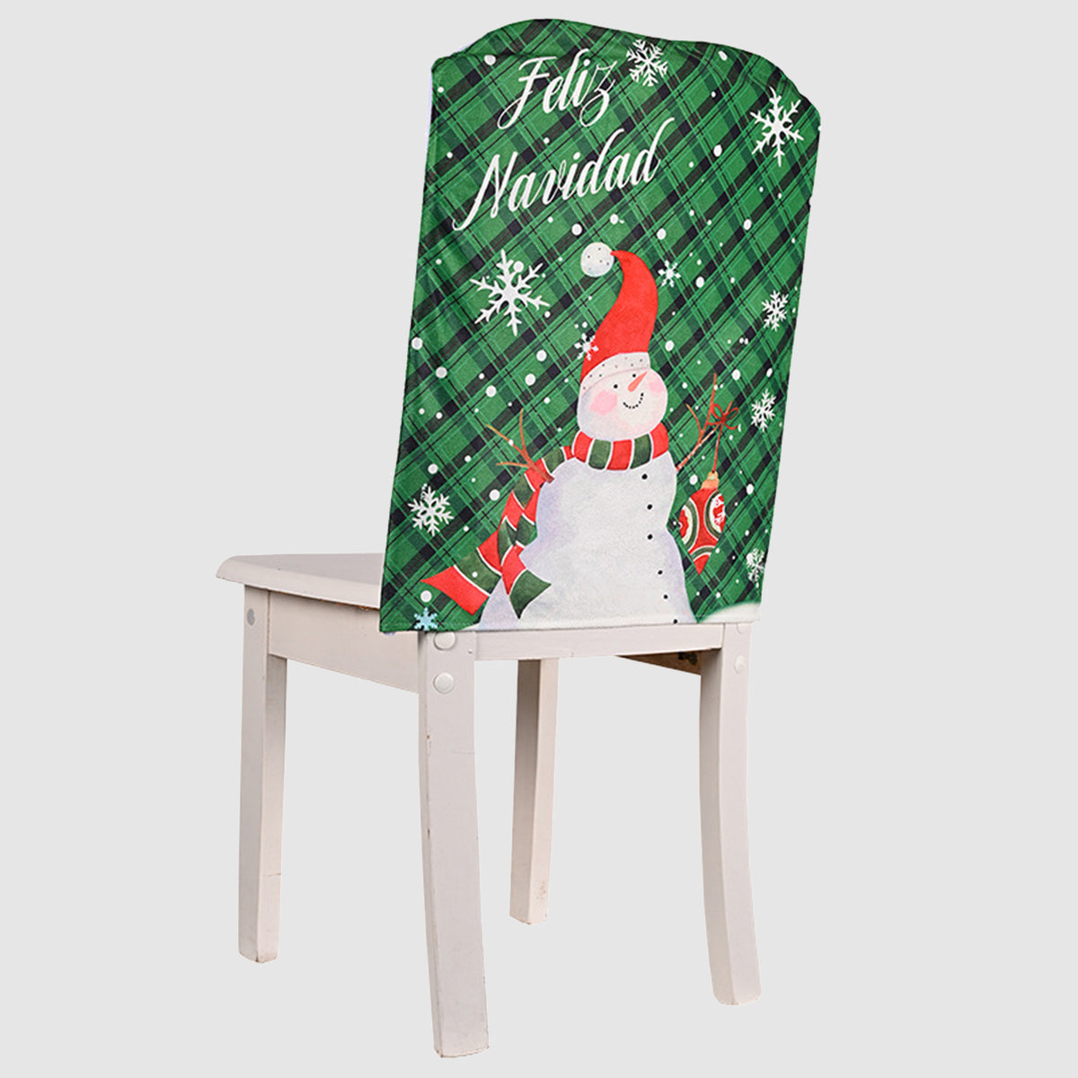 Christmas Chair Cover Dark Green One Size