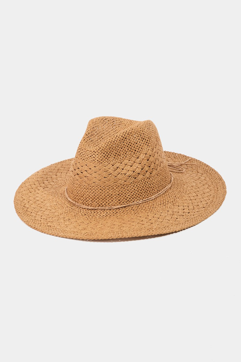 Fame Straw Braided Sun Hat KA One Size