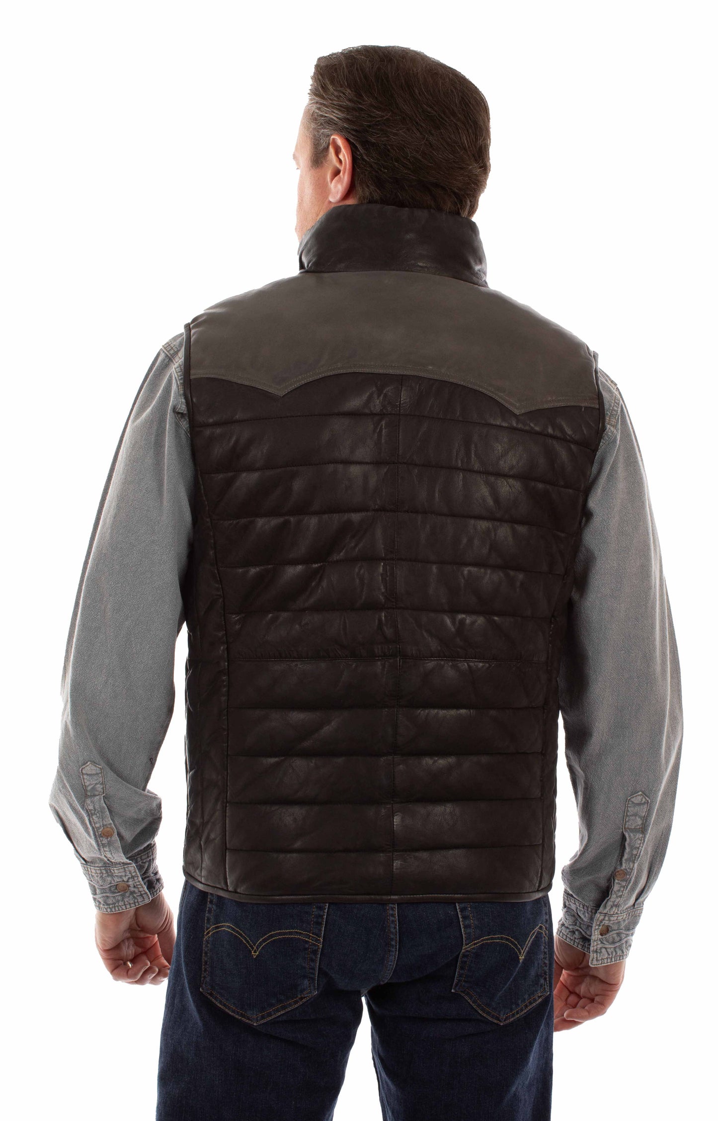 Soft Leather Black Puffer Vest by Scully in Size S, M, L, XL, or XXL