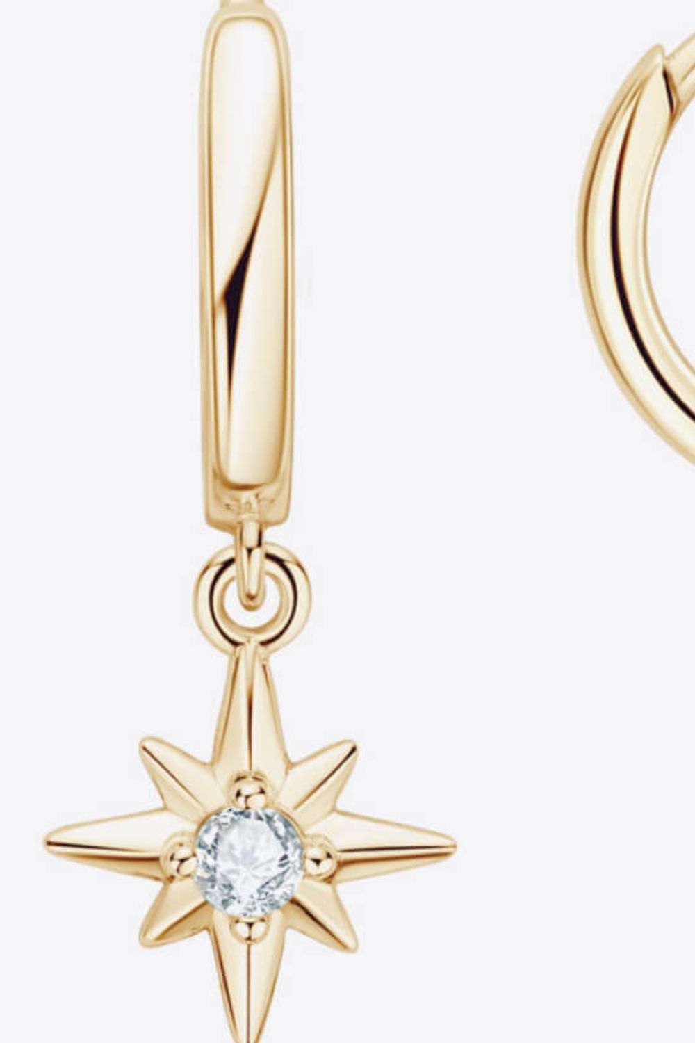 Moissanite Star Drop Earrings in Silver or Gold