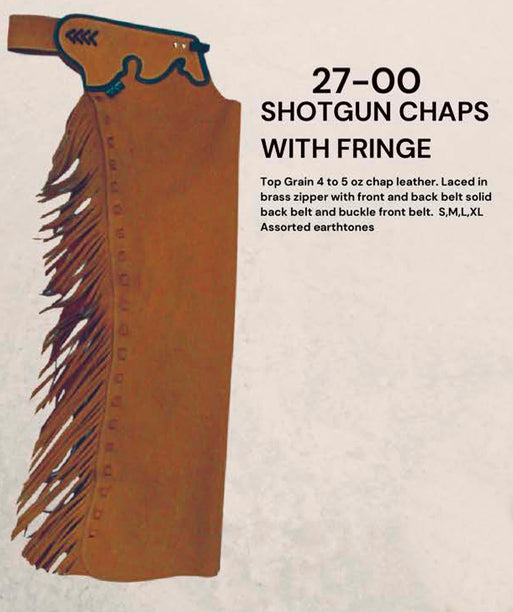 Shotgun Chaps with Fringe by Saddle Barn in Size S, M, L, XL