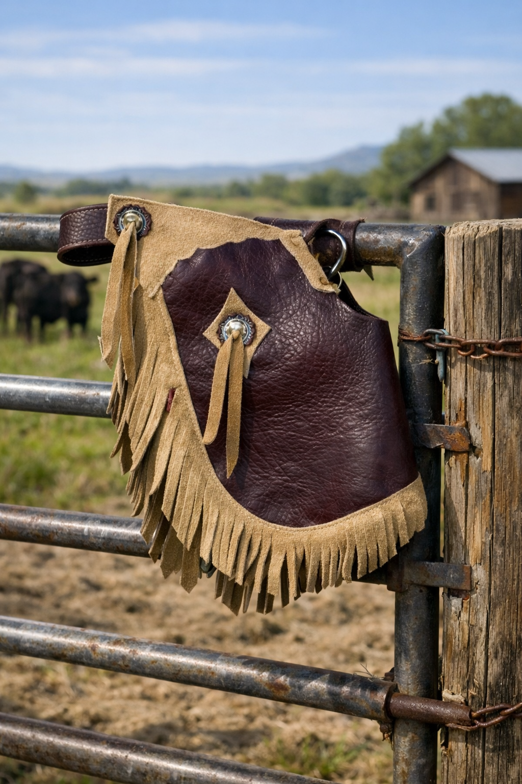 Kids Leather Chink by Saddle Barn in Size S, M, L